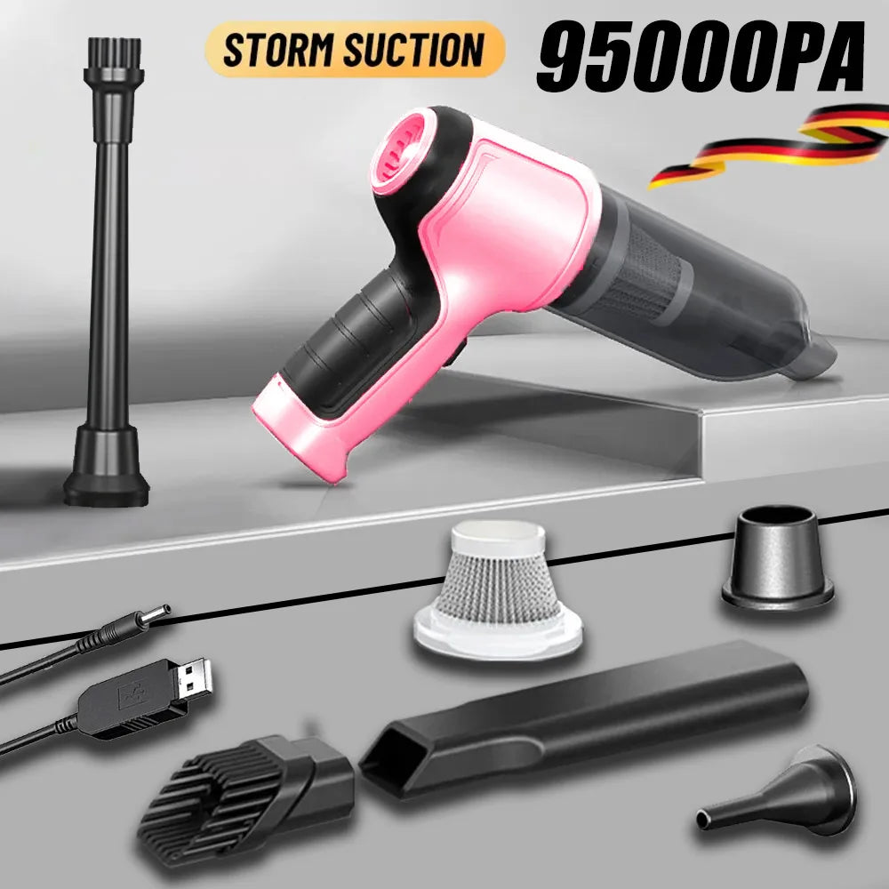 Car Wireless Vacuum Cleaner Strong Suction Handheld Wet Dry Auto Vacuum Home & Car Dual Use Mini Vacuum Cleaner Home Appliance