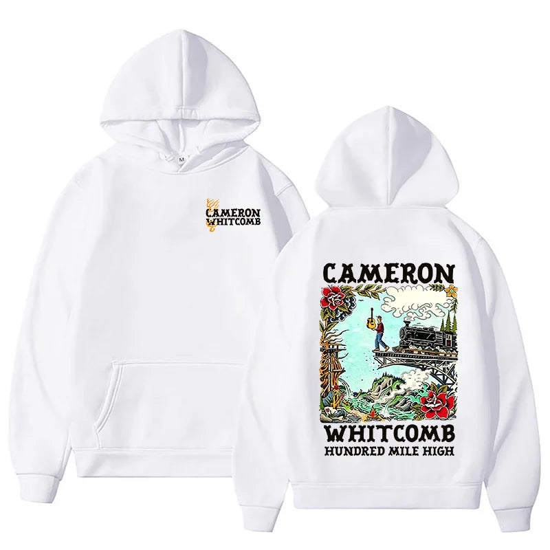 CAMERON WHITCOMB Logo Hoodies Fleece Long Sleeve Hooded Sweatshirt Graphic Merch Unisex Streetwear Loose Casual Men/Women Hoodie