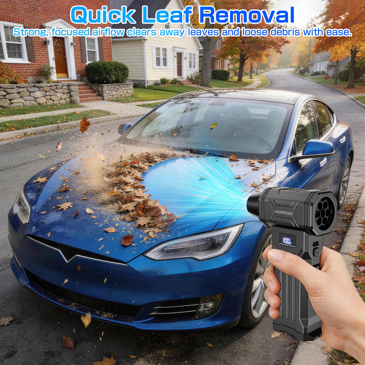 Air Duster Car Vacuum Cleaner Turbo Fan Air Blower Cleaning Tools Electric Auto Accessories Dust Collector for Home Outdoors Camping Truck RV Summer Fan Universal