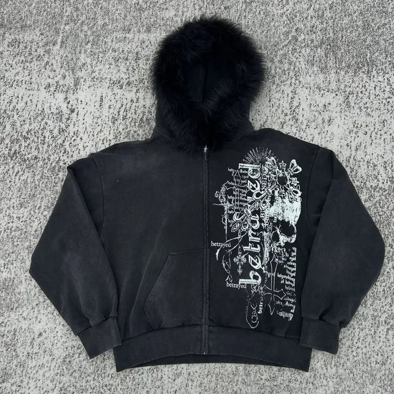 New autumn and winter thick warm hoodie for both men and women, simple and versatile, DIY printed jacket for daily use