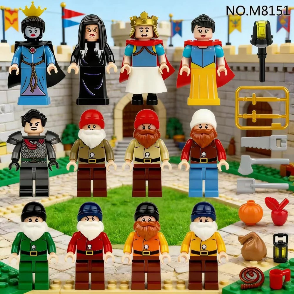 Children's Building Blocks Toy Mini Figure Humanoid Dolls Cartoon Character Birthday Gift Educational Playset for Kids