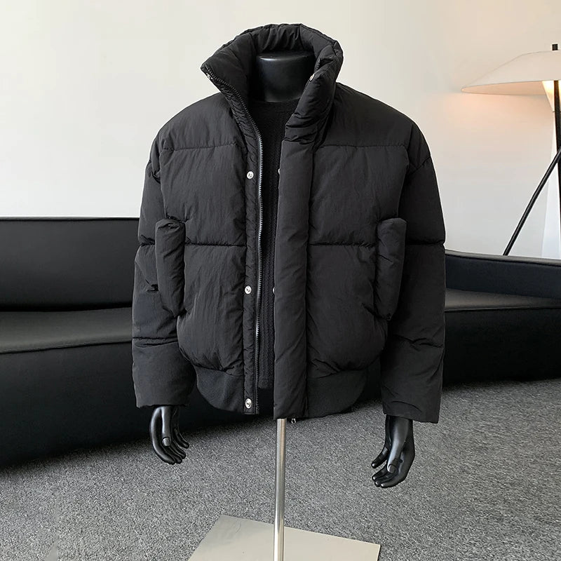 Coat Parkas Men Parkas Winter Jacket Fashion Windproof Coldproof High Collar Coat Warm Plus Size High street Casual Parka Coat Winter Coats