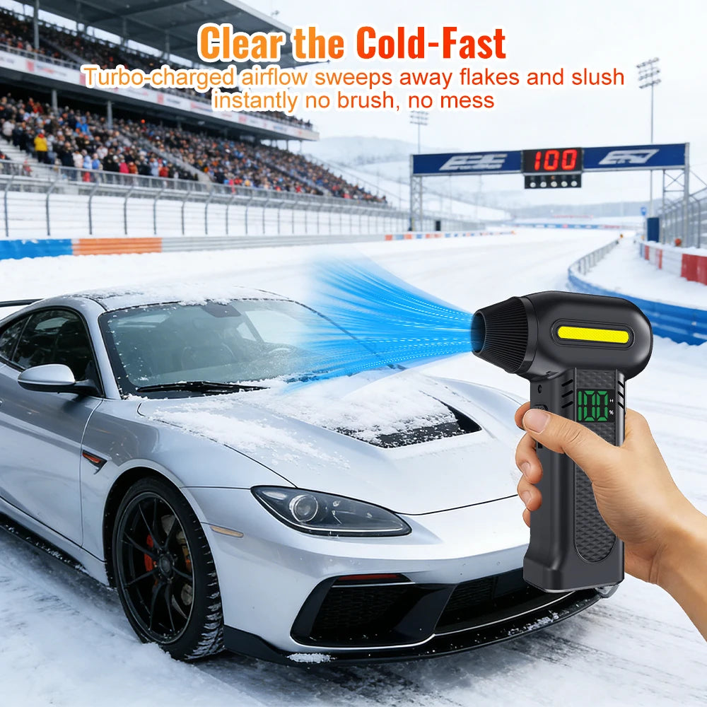 Electric Air Duster 200000RPM Car Snow Removal 5 Gears Adjustable Type-C Charging Strong Blowing Turbo Blower Jet Fan Cordless