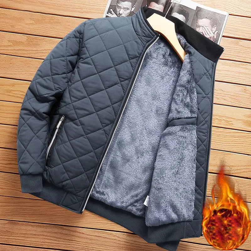 Winter Men's Warm Jacket Fashion Men Thermal Parkas Coats Casual Classic Outwear Fleece Windbreaker Jackets Men Clothing