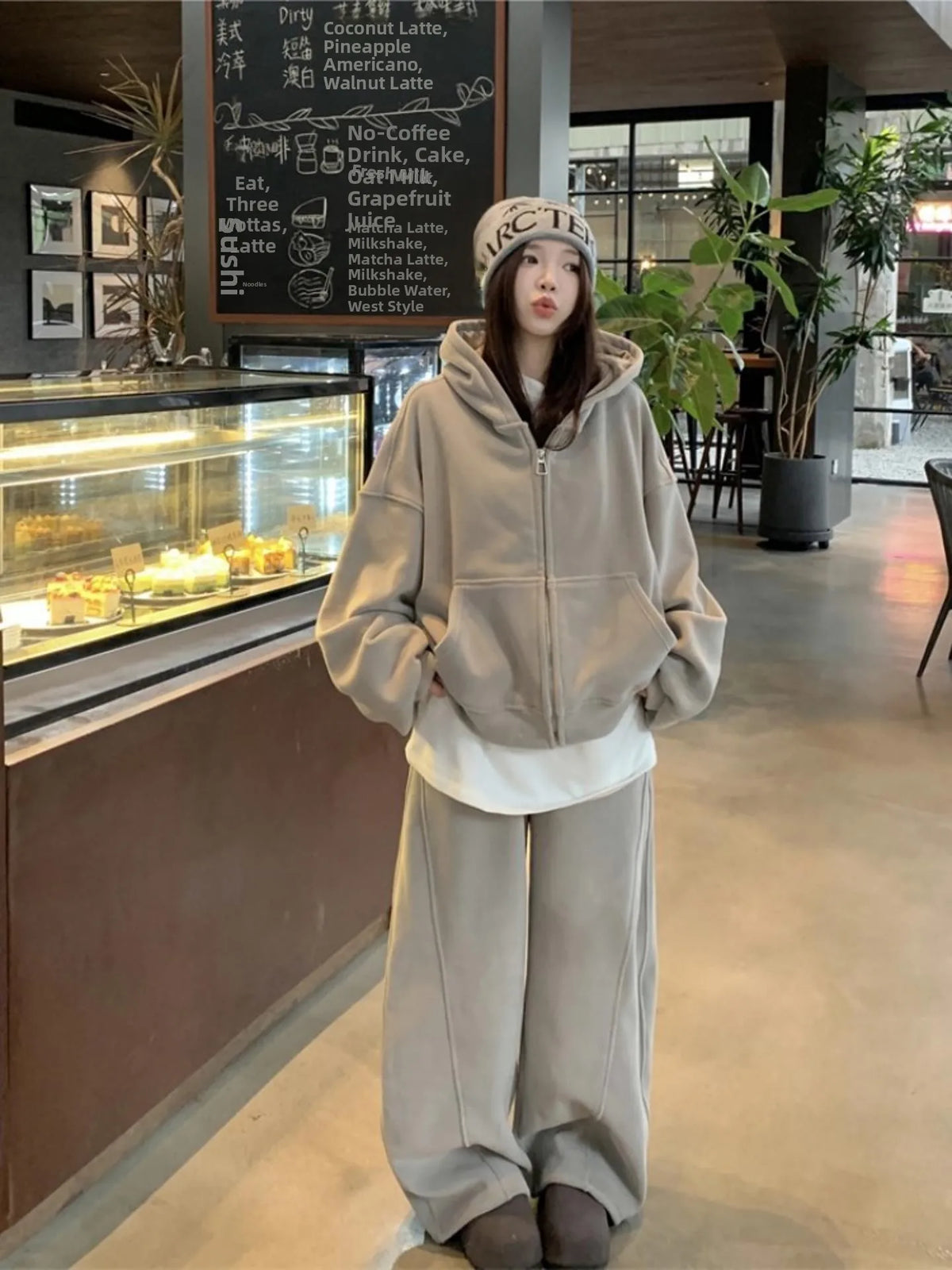 Fashionable Sporty Women's Set Loose Fit Hoodie And Pants Two-Piece Casual Outfit for Autumn Winter Spring plus Size