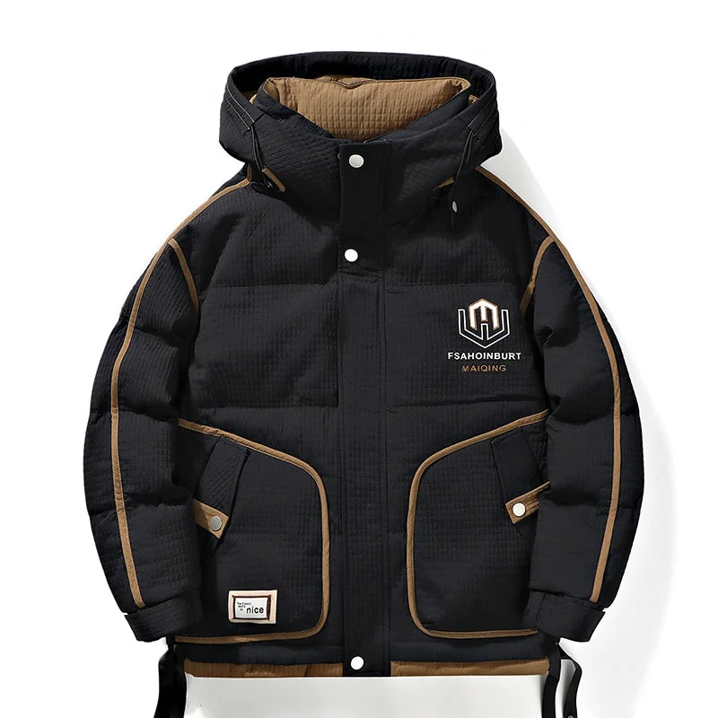 New Fashion Men Winter Hooded Casual Dowm Jackets Man Thicker Warm Parkas High Quality Male Short Winter Jackets