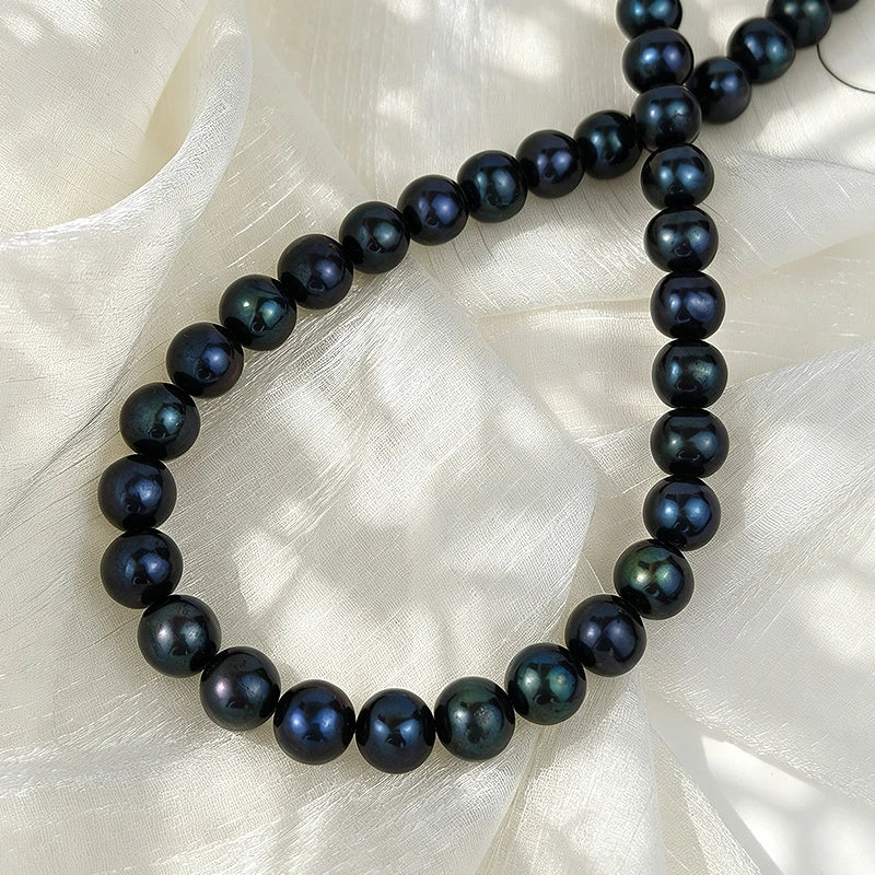 Natural Freshwater Pearls 9-10mm Round Scattered Beads DIY Handmade Bead String Material Accessories Gift