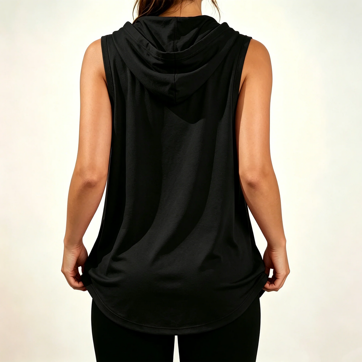 Women's Sleeveless Hoodie, The Last Of The Bugs Butterfly Ladybug Insect Cursive Script Print Casual Hooded Tank Top