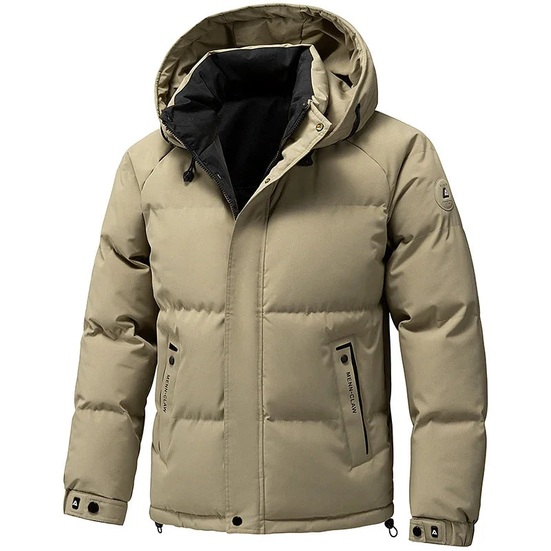 2026 New in Men Casual Jacket Hooded Parka Male Winter Cotton Down Padded Thick Warm Business Classic Autumn Windbreaker Husband