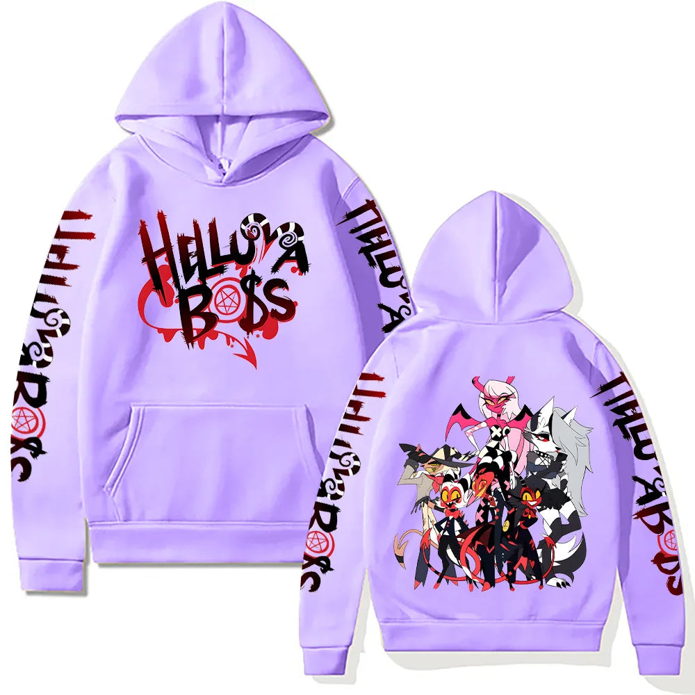 Helluva Boss Hoodies New Trends Y2k Aesthetic Anime Sweatshirt Unisex Loose Hip Hop Streetwear Vintage Harajuku Pullovers Casual