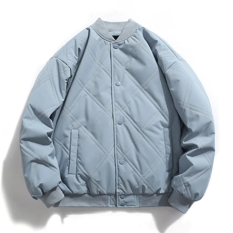 Long Sleeve Parka Oversize Overcoat Men Women Thicken Padded Coat Autumn Winter Couple Cotton Snow Wear Male Solid Fleece Jacket