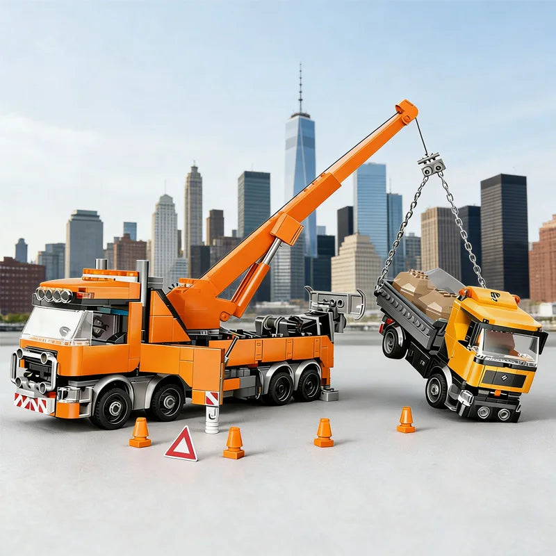 793-piece Creative MOC Heavy Duty Crane Truck Building Blocks, Exquisite Display Model, Large Assembly Toy for Adult Birthday