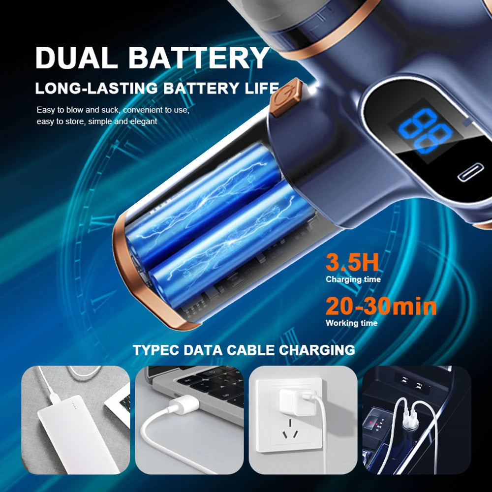 1Set For Porsche Wireless Portable Vacuum Cleaner Car Vacuum Cleaner Handheld Mini for Car Home Keyboard Cleaning Cordless
