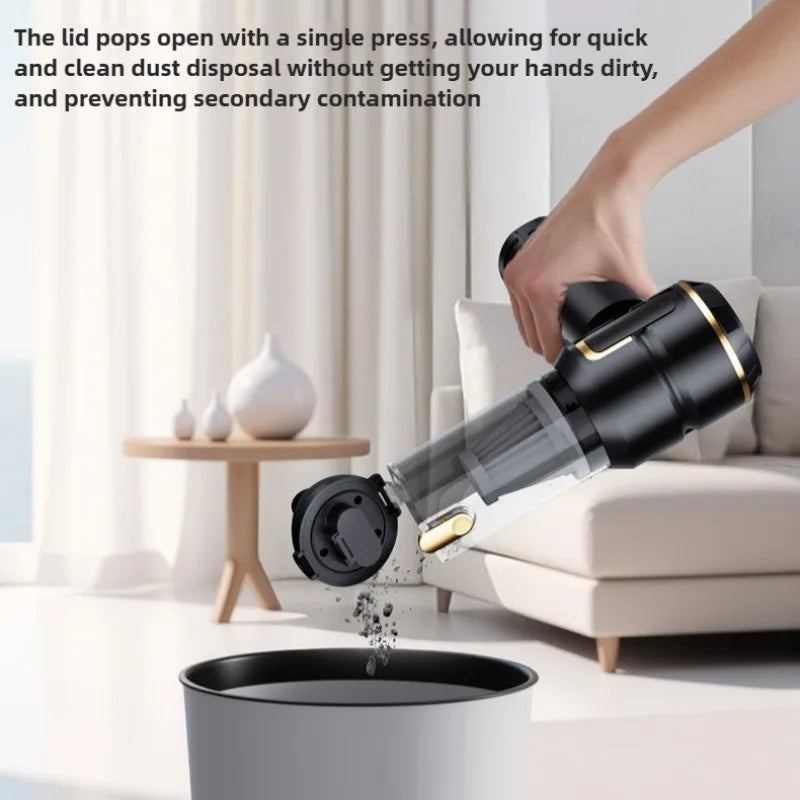 Cordless Portable Mini Car Vacuum Cleaner 998000PA Strong Suction Wireless Handheld Auto Cleaning Tool