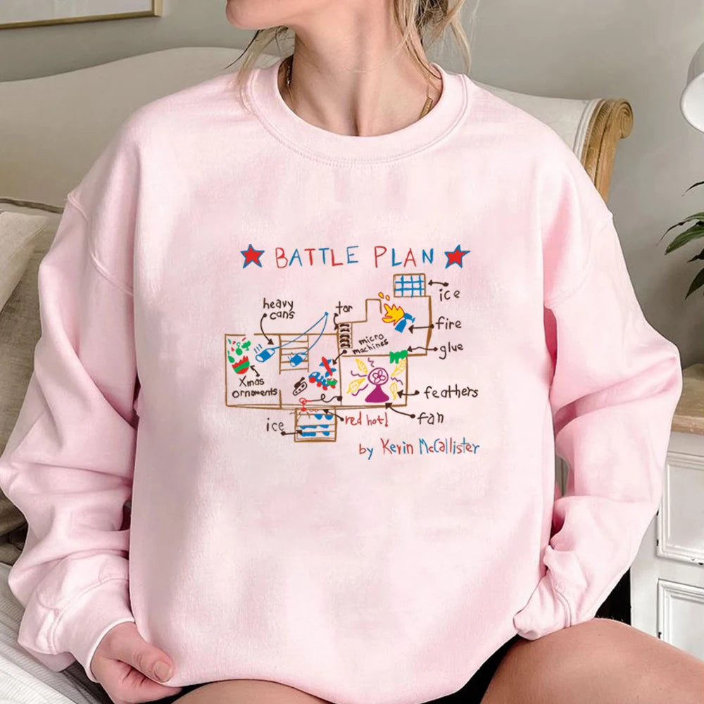 2026 Home Alone Battle Plan Sweatshirt Funny Christmas Shirt Holiday Sweater McCallister Pullover Unisex long sleeve Sweatshirts