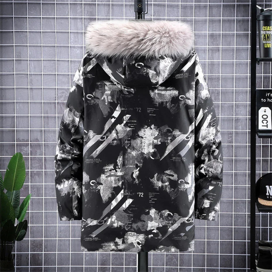 12XL 10XL Plus Size Camo Parkas Men Winter Thick Jacket Camouflage Coat Fashion Casual Cargo Parkas Male Big Size 12XL