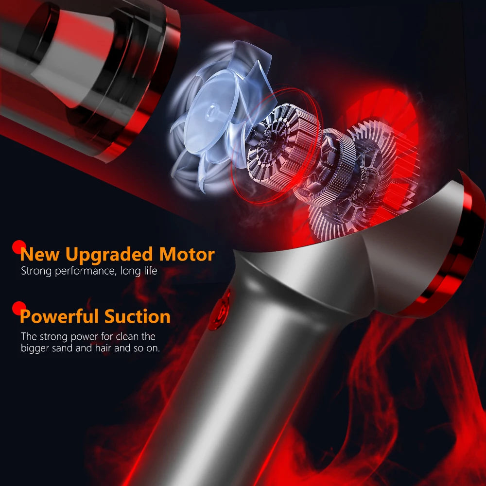 SZUK Car Vacuum Cleaner Strong Suction Wireless Mini Cleaning Machine Powerful Portable Handheld Cleaner for Car and Home