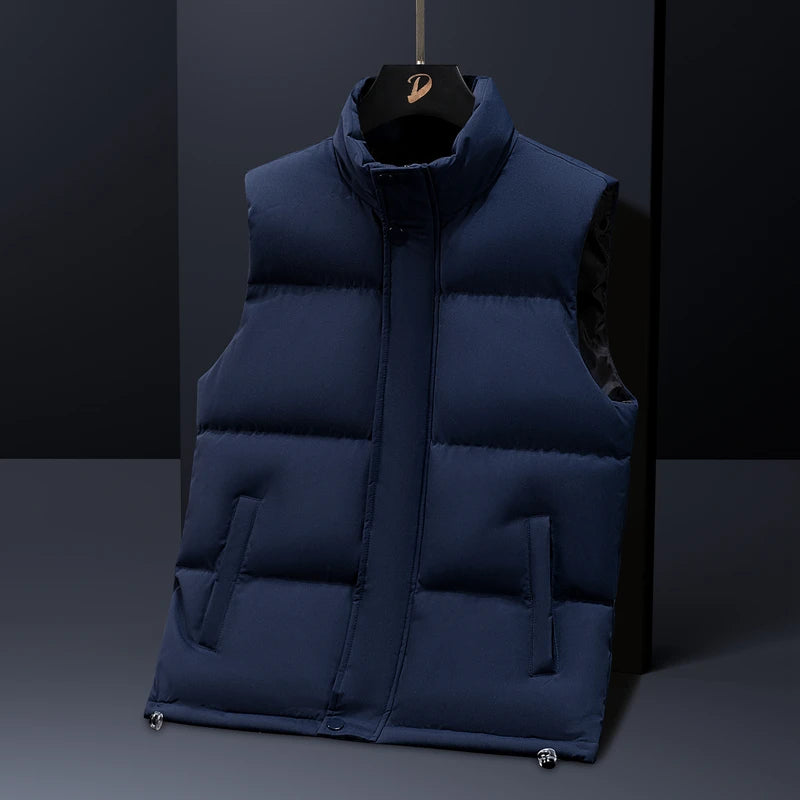 Men's Winter Insulated Vest, Lightweight Packable Puffer Gilet, Windproof Sleeveless Jacket for Outdoor Casual