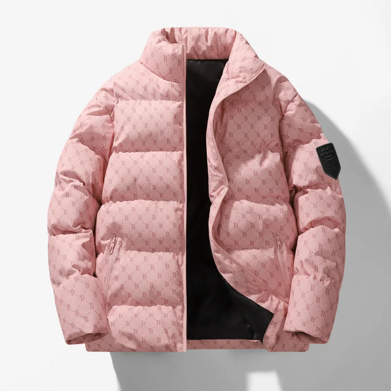 Autumn and winter cotton-padded men's fashion hooded bread jacket