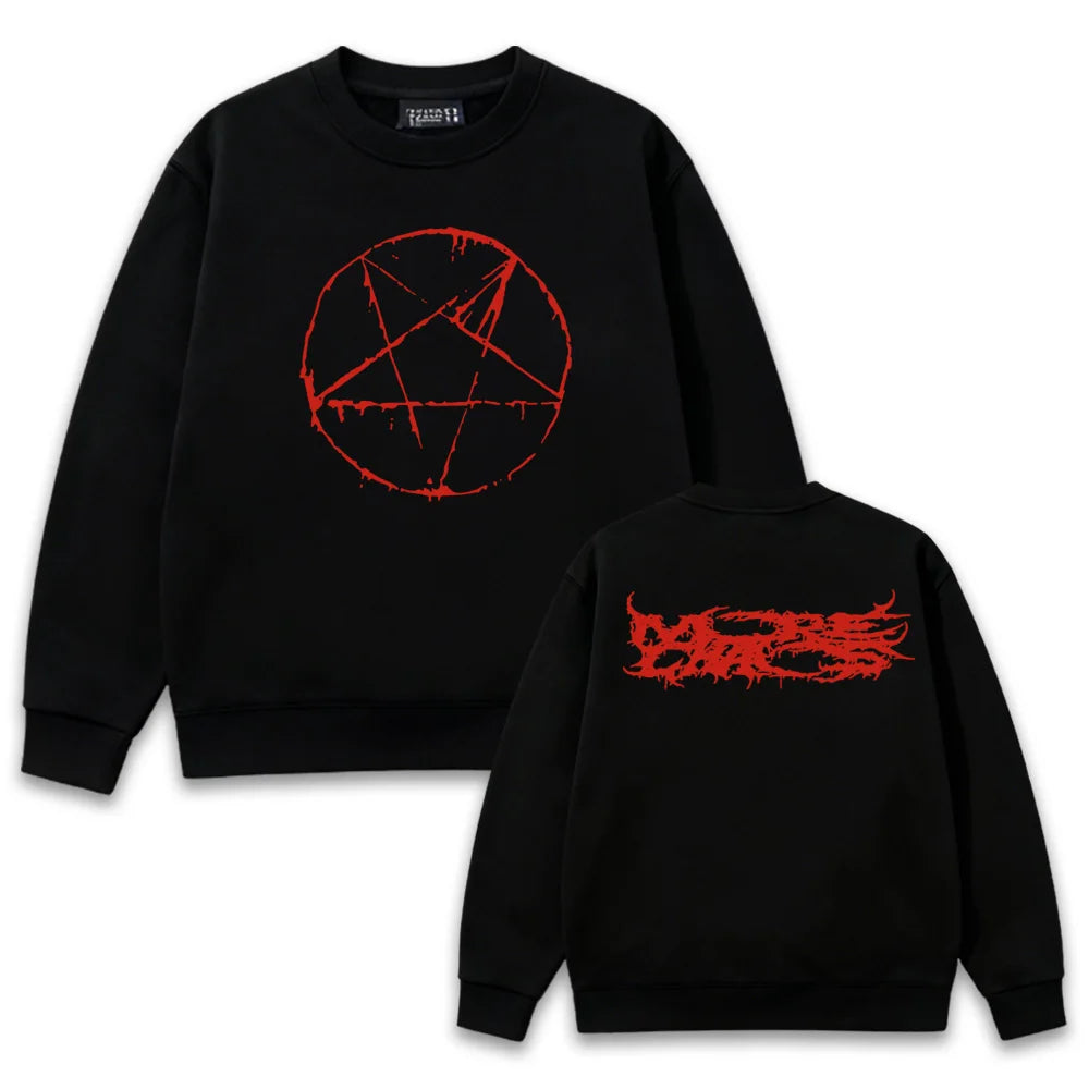 More Chaos Pentagram Long Sleeve 2025 New Fashion Sweatshirts Aesthetic Hoody Ken Carson Singer's Same Style High Quality Hombre