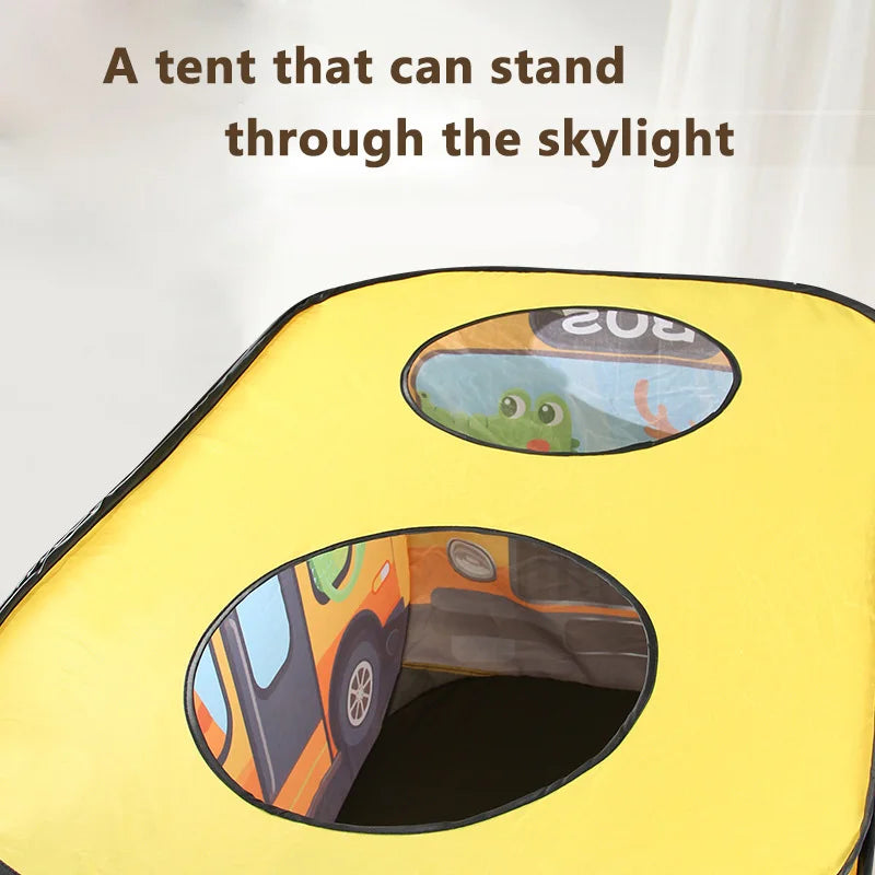 Game House Play Tent Bus Ocean Car Foldable Pop Up Toy Playhouse Children Toy Boy Girls Indoor House Ocean Balls Pool Toy Tent