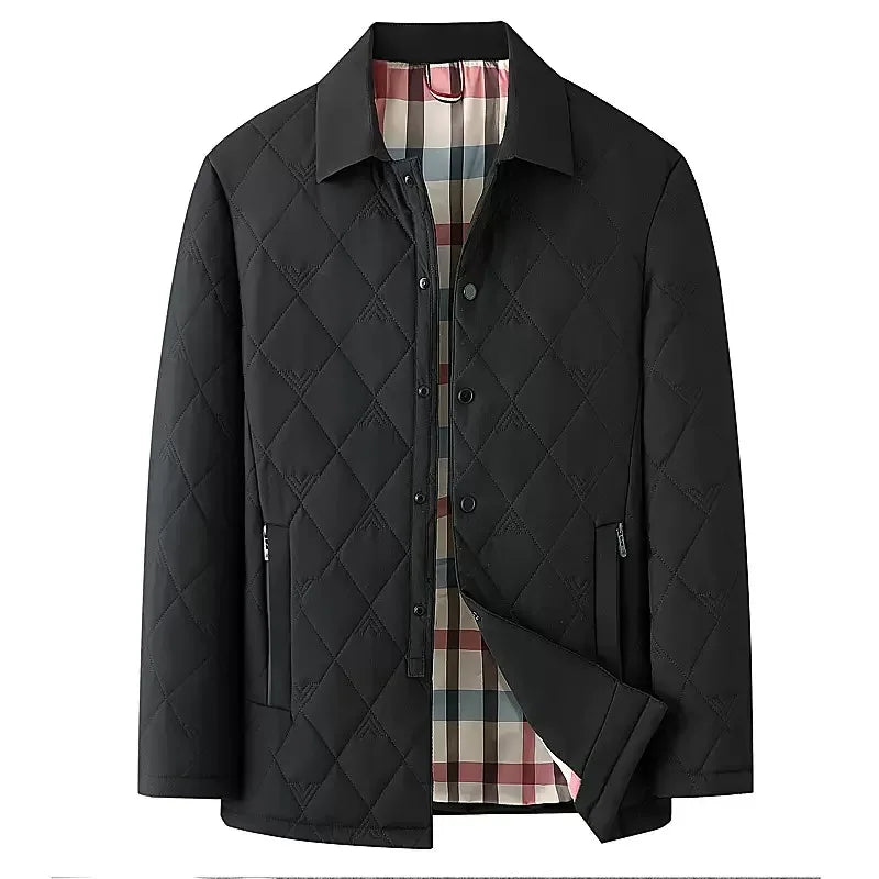Autumn and Winter Fashion Trend Solid Color Thickened Warm Cotton Clothing Men's Casual Loose Sports Windproof Large Size Coat