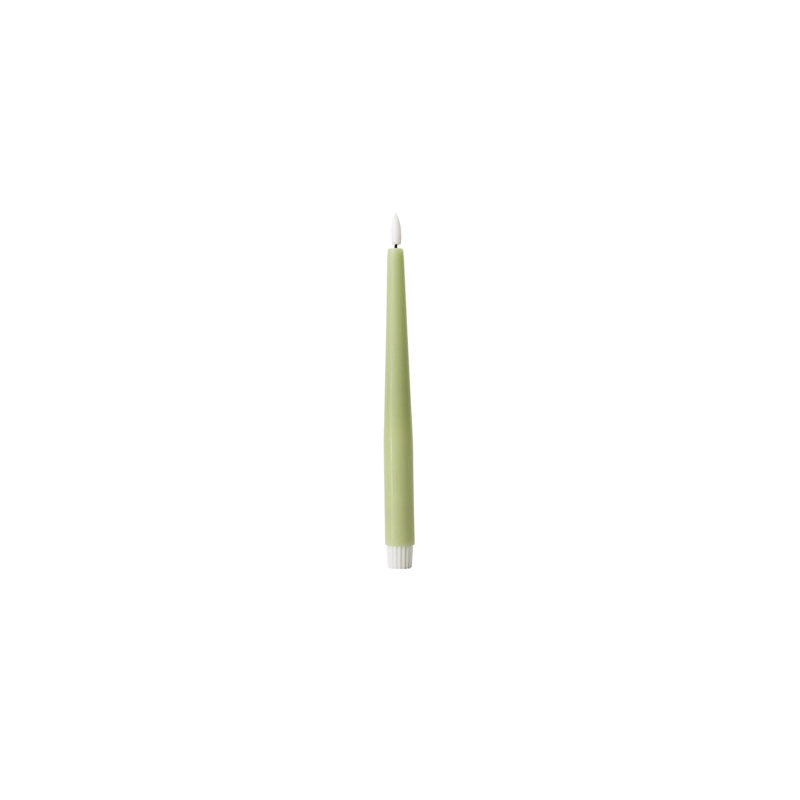 Set Of 3 Flameless Rechargeable Wax Taper Candles With Remote Red