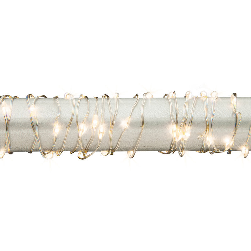 Set of 3 Battery-Operated Warm White Micro LED Light Strings – 5-Foot Fairy Lights with Silver Wire and 6-Hour Timer