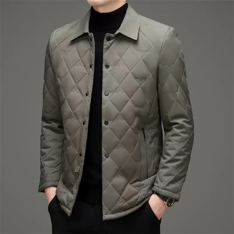 Autumn and Winter Fashion Trend Solid Color Thickened Warm Cotton Clothing Men's Casual Loose Sports Windproof Large Size Coat