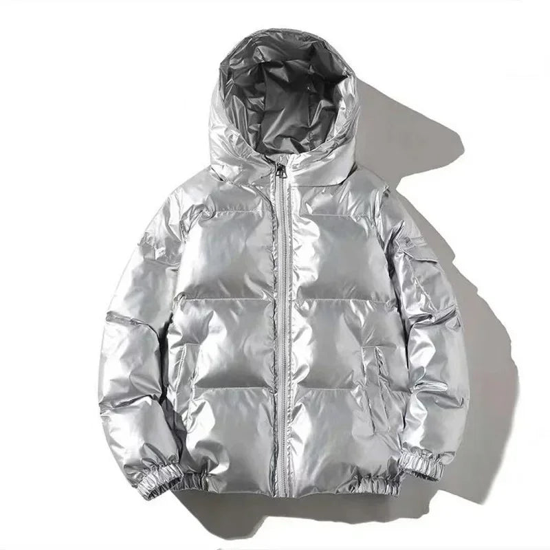 Coat Parka Winter Parka Men Thick Hooded 2025 Thicken Warm Harajuku Coat Male Casual Solid Color Fashion Jackets Women Windproof Outwear