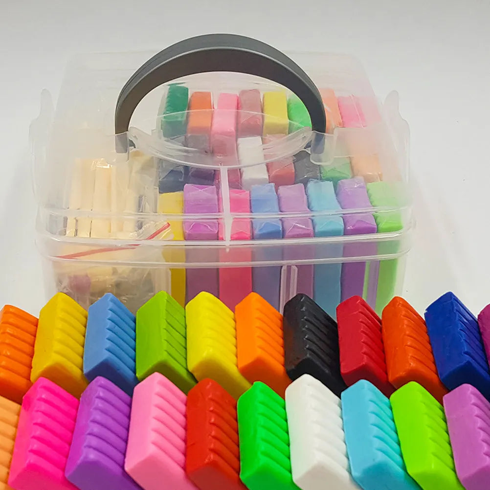 1Set Modeling Clay Kit 24 Colors Non Sticky Soft Polymer Clay Set DIY Tools Creative Educational Accessories for Kids Crafts