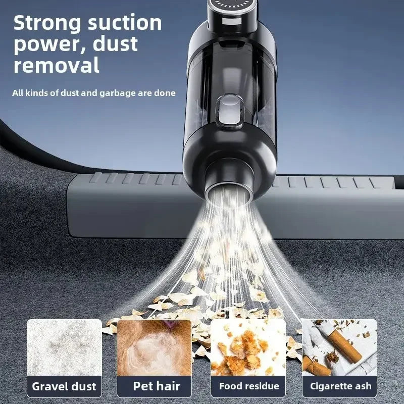 Portable Wireless Handheld Vacuum Cleaner, One-Button Dust Removal, Dual Function Suction and Blowing, High Power Portable Clean