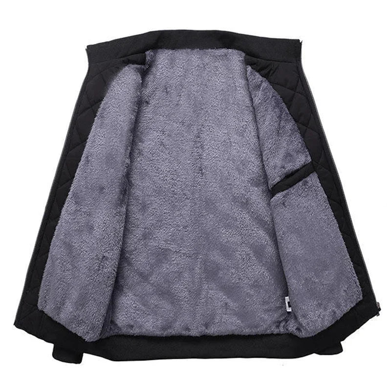 Winter Men's Warm Jacket Fashion Men Thermal Parkas Coats Casual Classic Outwear Fleece Windbreaker Jackets Men Clothing