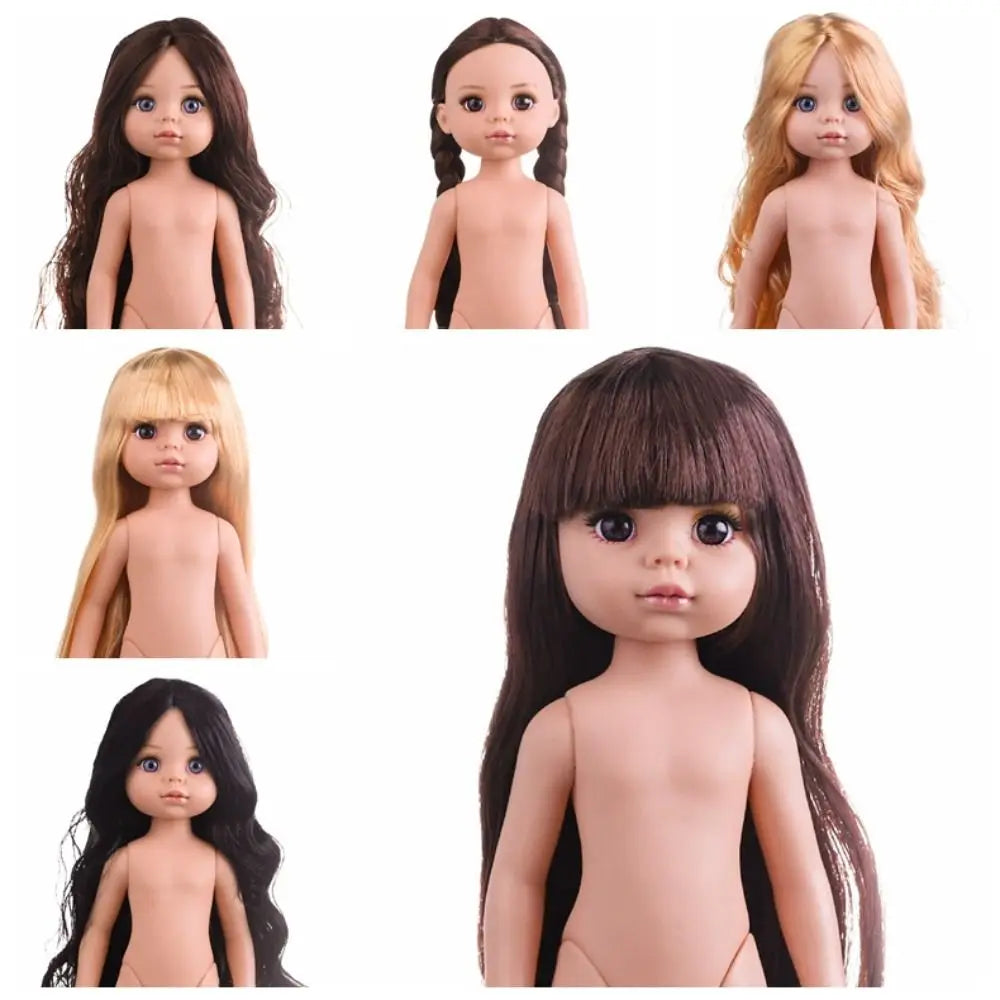 Fashion Brown Eyes 12 Inch Doll Blonde Hair 3 Hair Colors Girl Doll Dress Up Movable Humanoid Doll Children Toys