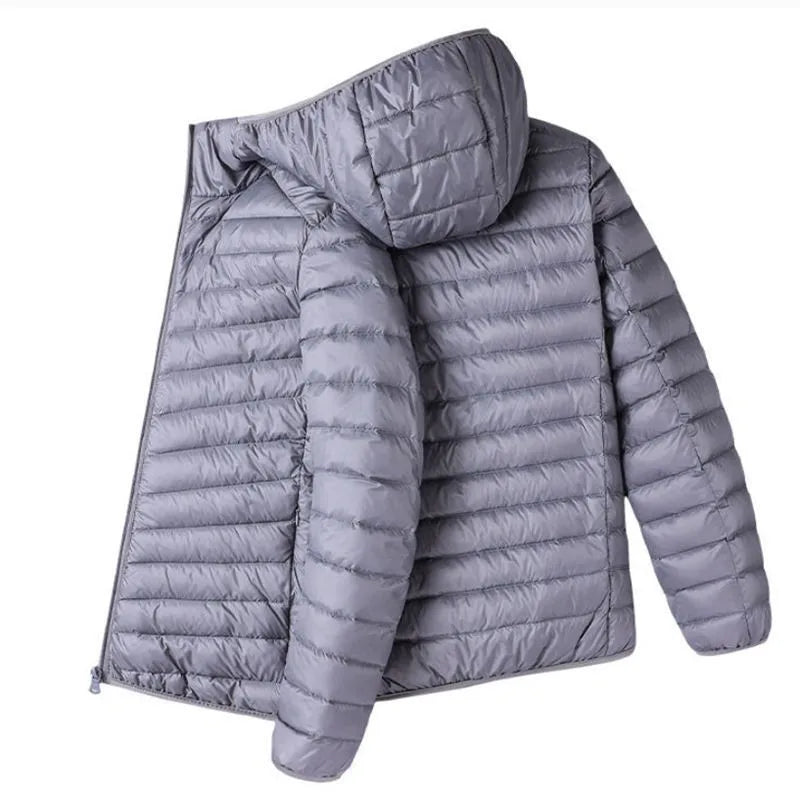 Winter New Arrival Men's Lightweight Short Fashion Casual Cotton Jacket Slim Fit Portable Warm Hooded Coat