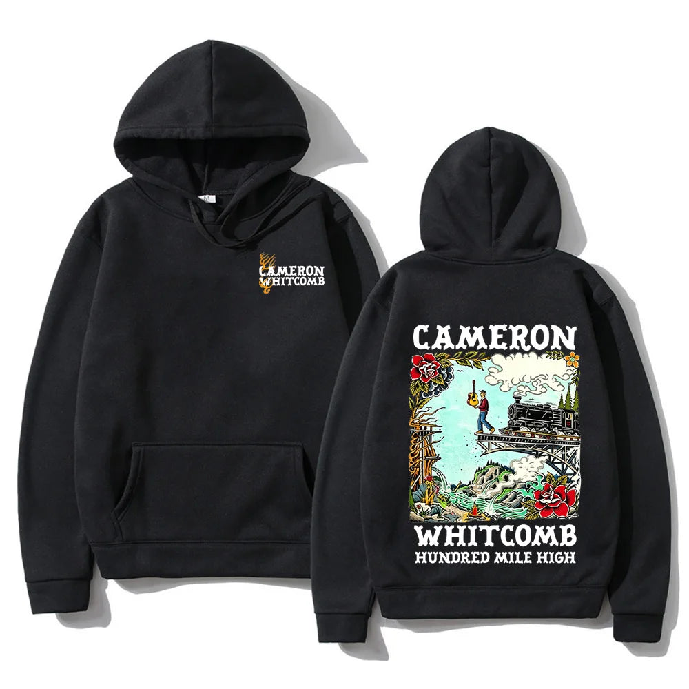 CAMERON WHITCOMB Logo Hoodies Fleece Long Sleeve Hooded Sweatshirt Graphic Merch Unisex Streetwear Loose Casual Men/Women Hoodie