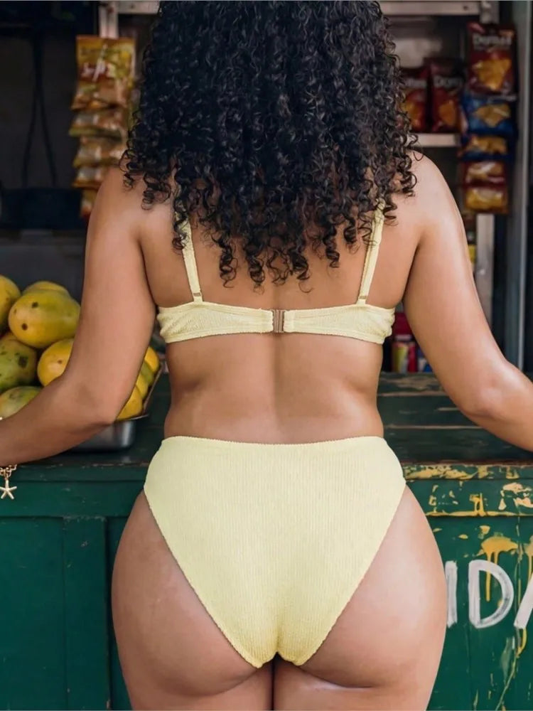 1XL-4XL Plus Size Bikini Sets Women's Push Up Large Size 3XL 4XL Swimsuit Summer Mujer Tummy Control Swimwear Bikini Sets