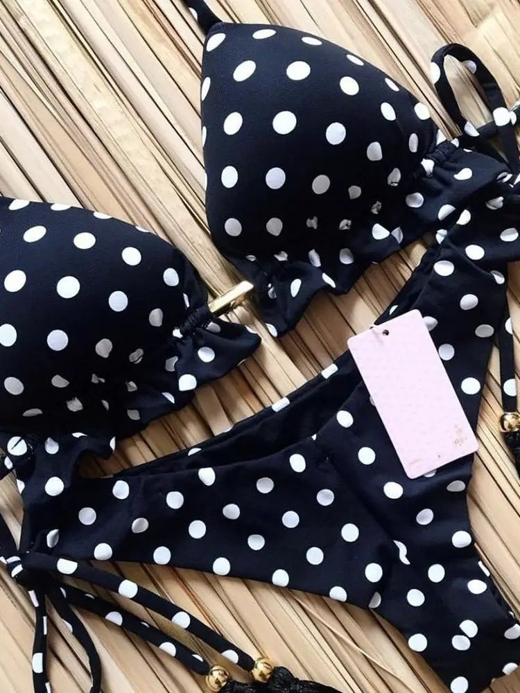 RUOTONGSEPT Sexy Print Bikinis Set Women Swimsuit Bandage Two-Piece Swimwear Brazilian Biquínis Beachwear Bathing Suit 2022