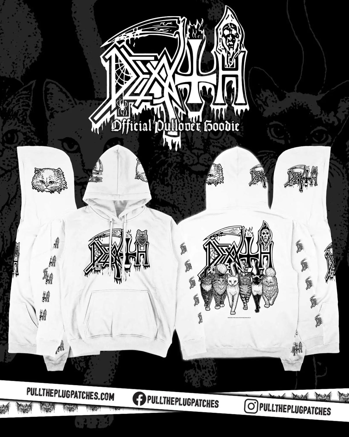 Death Kittens Deluxe Pullover Hoodie Men Women Fleece Oversized Y2k Sweatshirts Pullovers Streetwear Soft Female Male Clothing