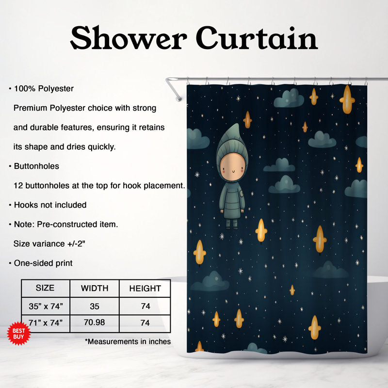 Silent Night - Premium Shower Curtain