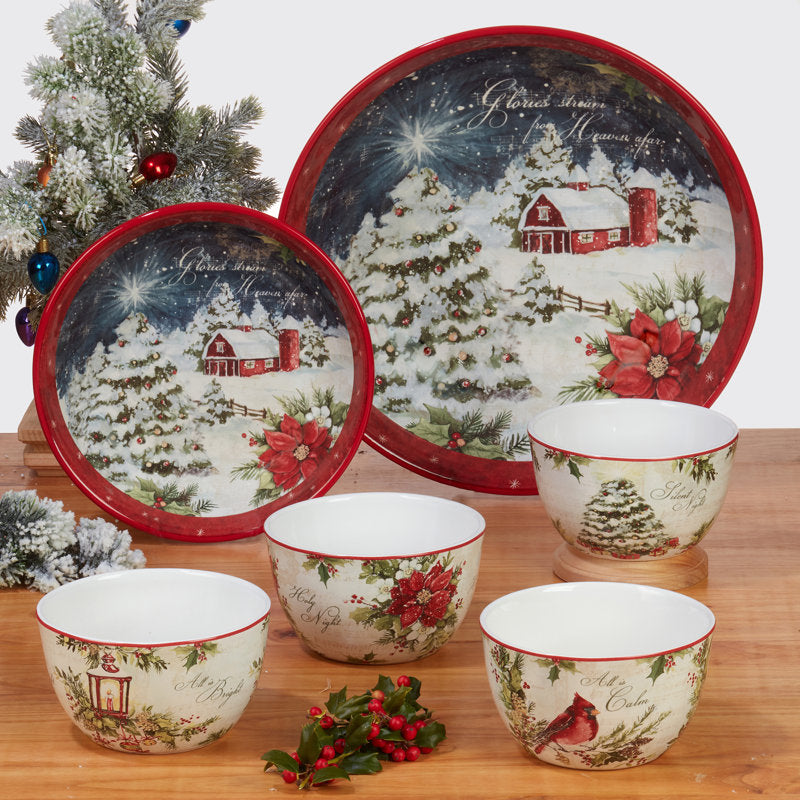 Silent Night 16Pc Dinnerware Set