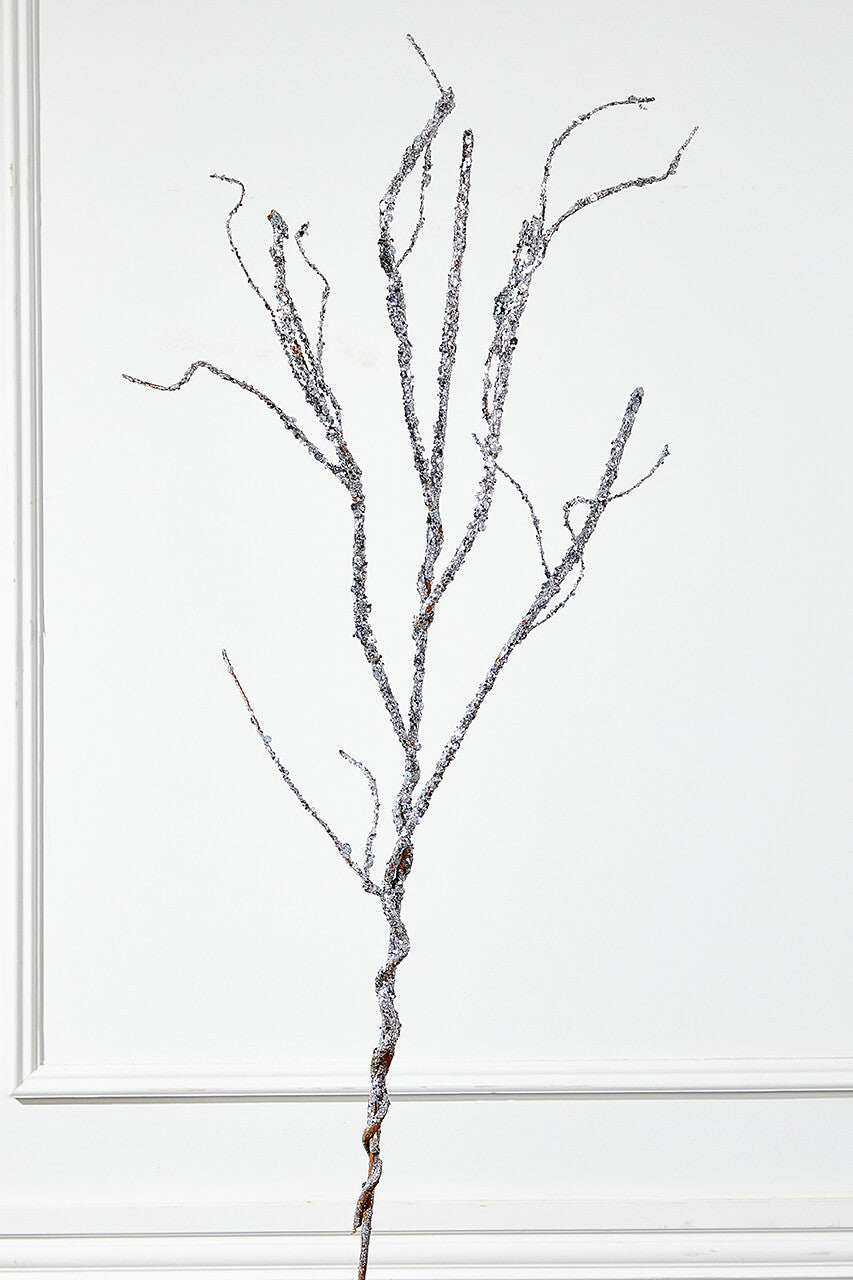 43” Silver Sequin Branch for Holiday and Seasonal Decor