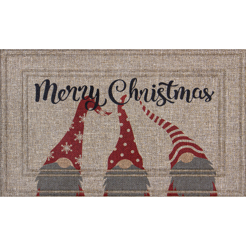 Sisal Merry Christmas Gnomes Non-Slip Indoor Outdoor Doormat