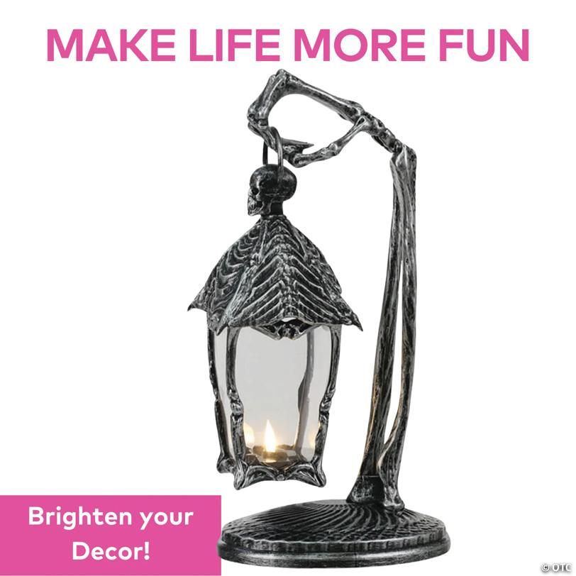 Skeleton Crew Hanging Lantern Plastic Halloween Decoration