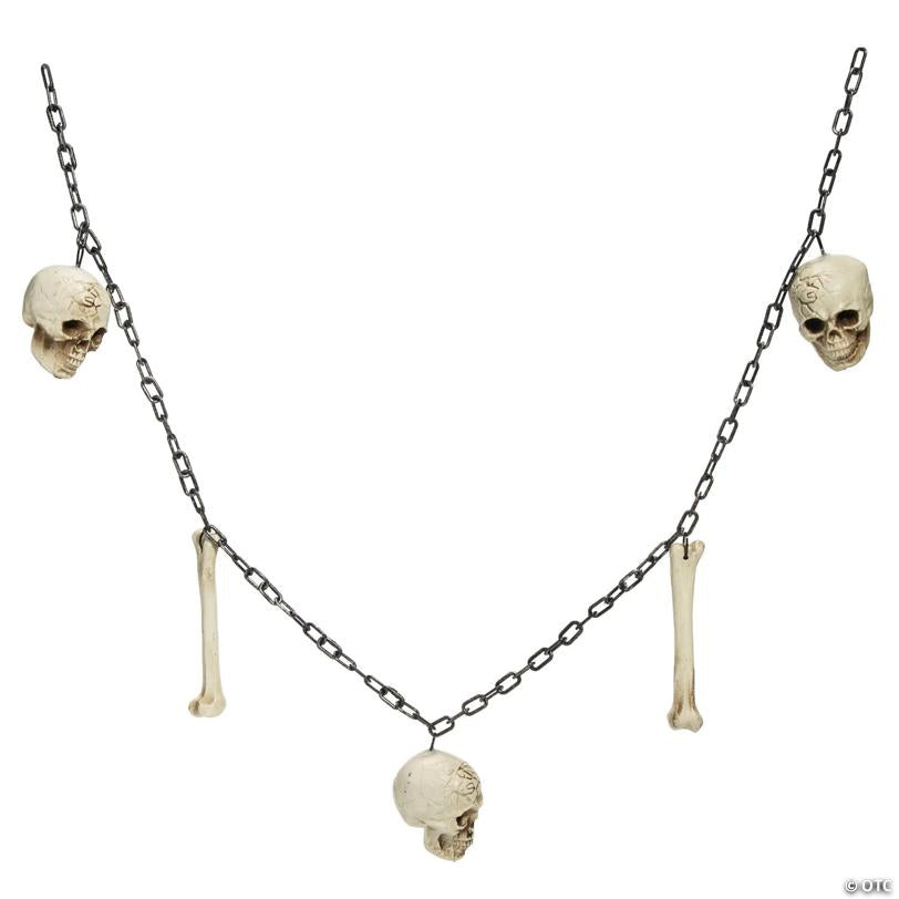 Skulls & Bones Garland Halloween Decoration 5 Ft. 2