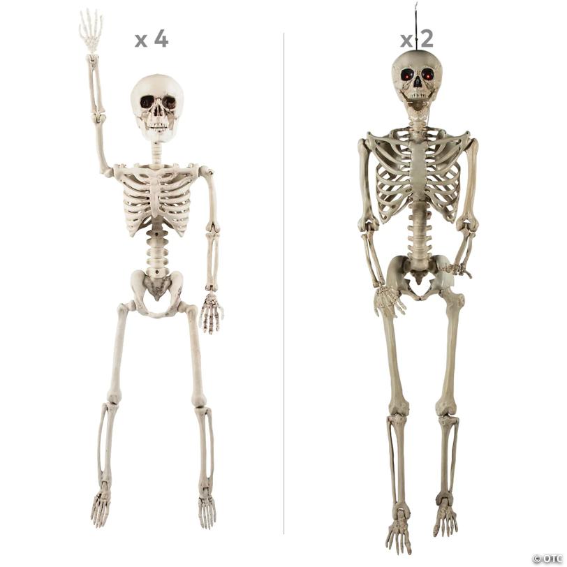 Small Skeletons Held Hostage By Large Skeletons Halloween Decorating Kit - 6 Pc.