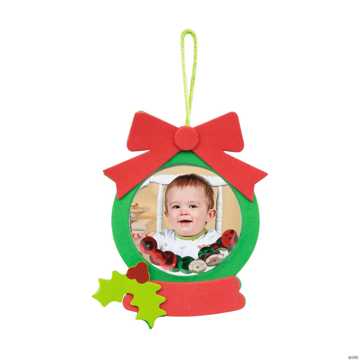 Snow globe photo ornament craft kit that makes 12