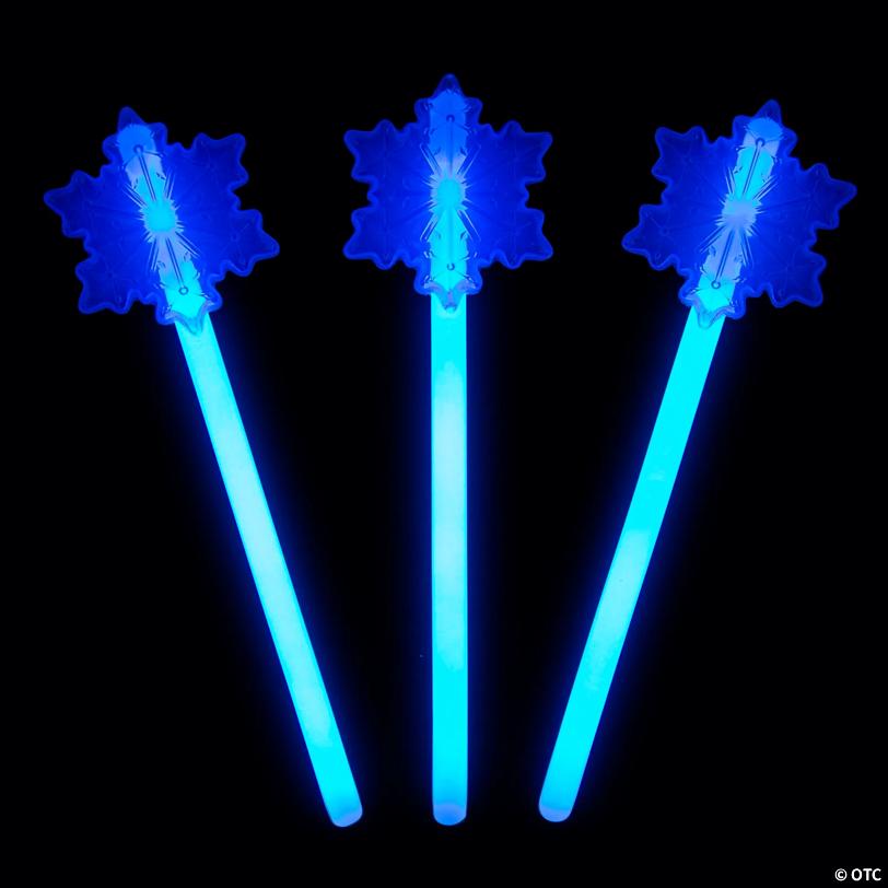 Snowflake Glow Wands - 12 Pc.