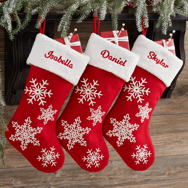 Snowflake Personalized Christmas Stocking