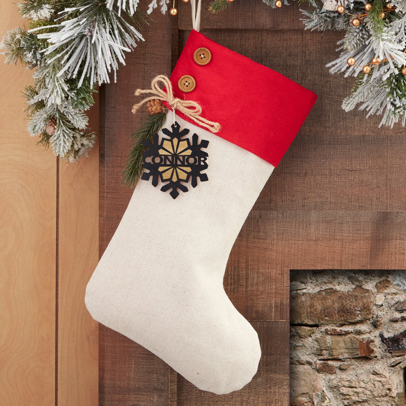 Snowflake Personalized Family Christmas Stocking
